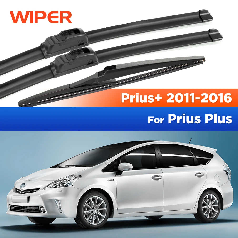 Para Toyota Prius Plus / Prius + 2011-2016 2012 2013 limpiaparabrisas delantero y trasero limpiaparabrisas cepillos de ventana 26 "16" 11 "