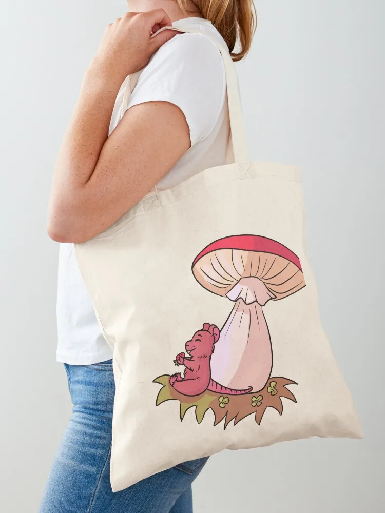 

Mouse Picnic Under Mushroom Tote Bag supermarket folding bag Gift bags shopping bag logo hand bags