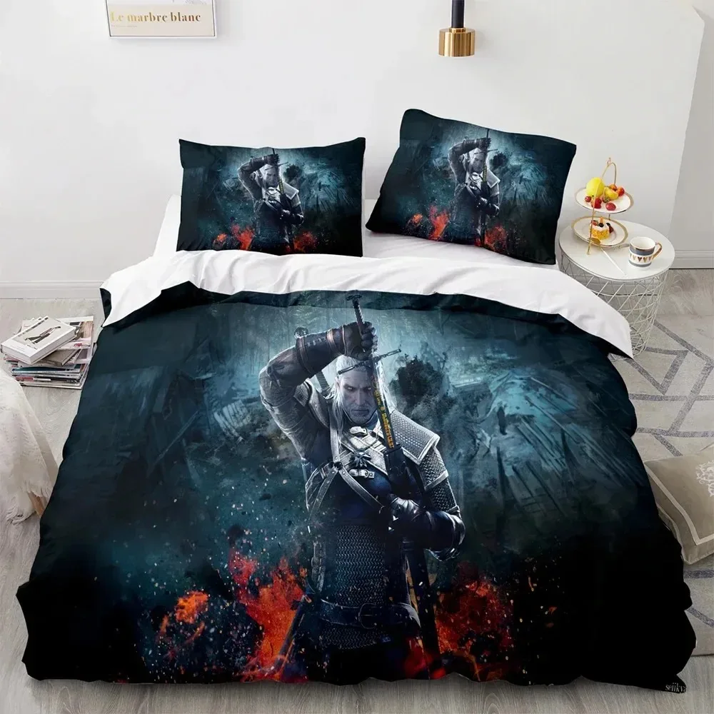 3D Printed The Witchers Bedding Set Boys Girls Twin Queen Size Duvet Cover Pillowcase Bed Kids Adult Home Textileextile