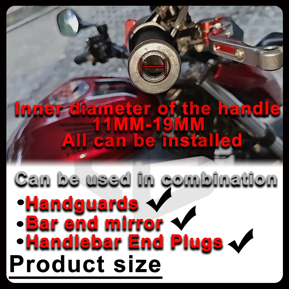 Motorcycle Bar End Weight Plugs Stainless steel anti-vibration For HONDA CBR600F/CBR600RR/CBR900RR/CBR1000RR/CBR500R/CBR1100XX view 2