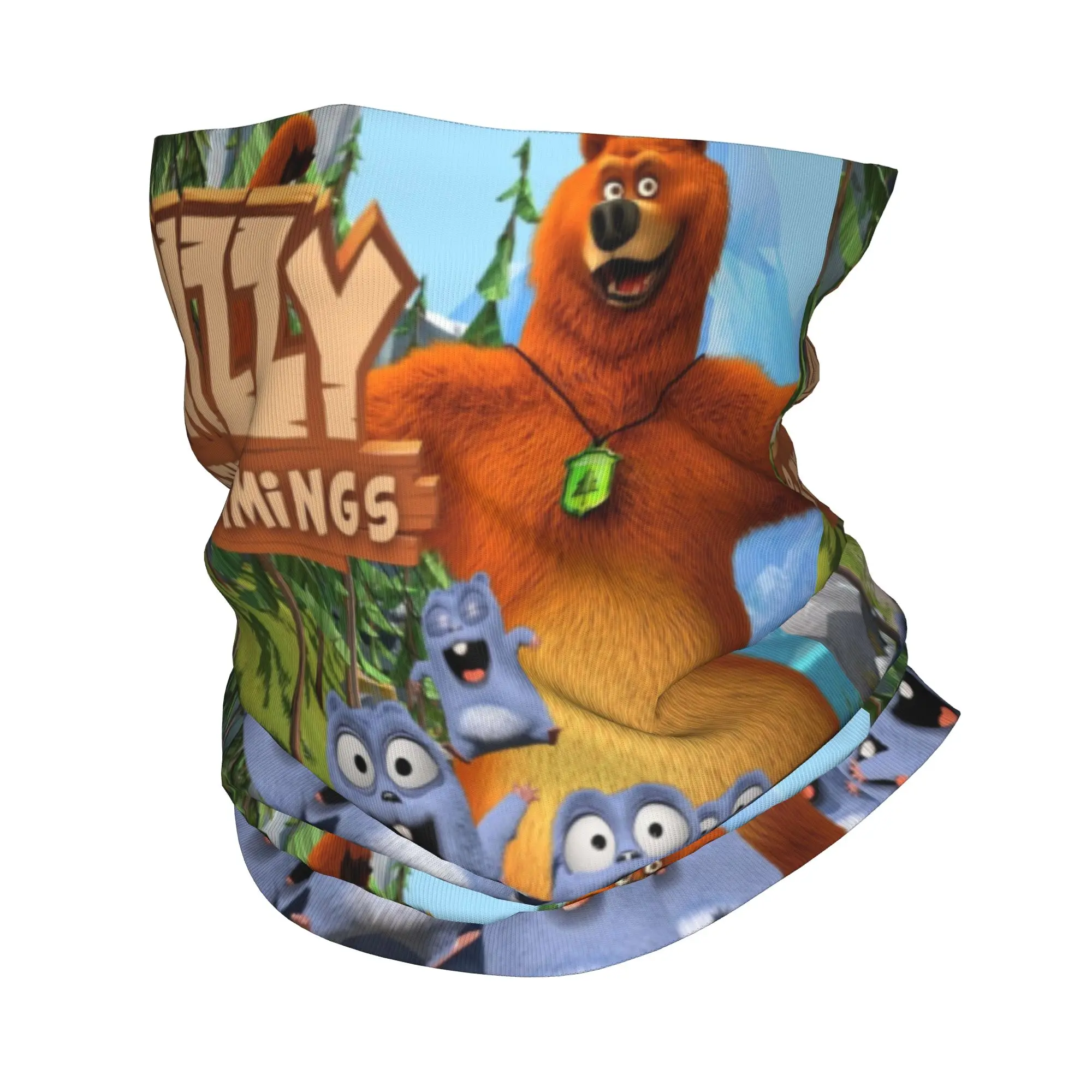 

Custom Grizzy and the Lemmings Bandana Neck Gaiter UV Protection Face Scarf Cover Men Women Bear Kids Tv Headband Tube Balaclava