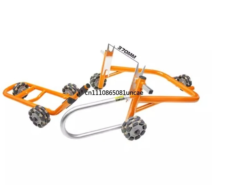 Heavy Duty Motorcycle Front Stand | 360° Rotatable Movable Bracket for Bike Maintenance & Storage