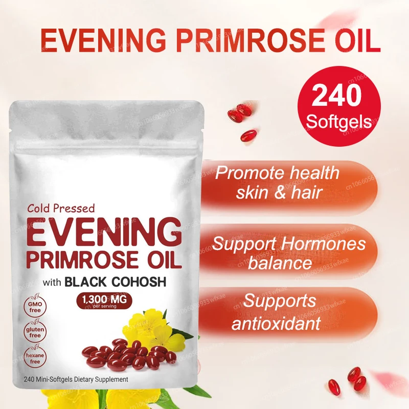 

240 мягких капсул, вечерние капсулы с перворовым маслом, иммунитет для женщин, баланс гормонов, прозрачная кожа, красота, женский репродуктивный фитнес