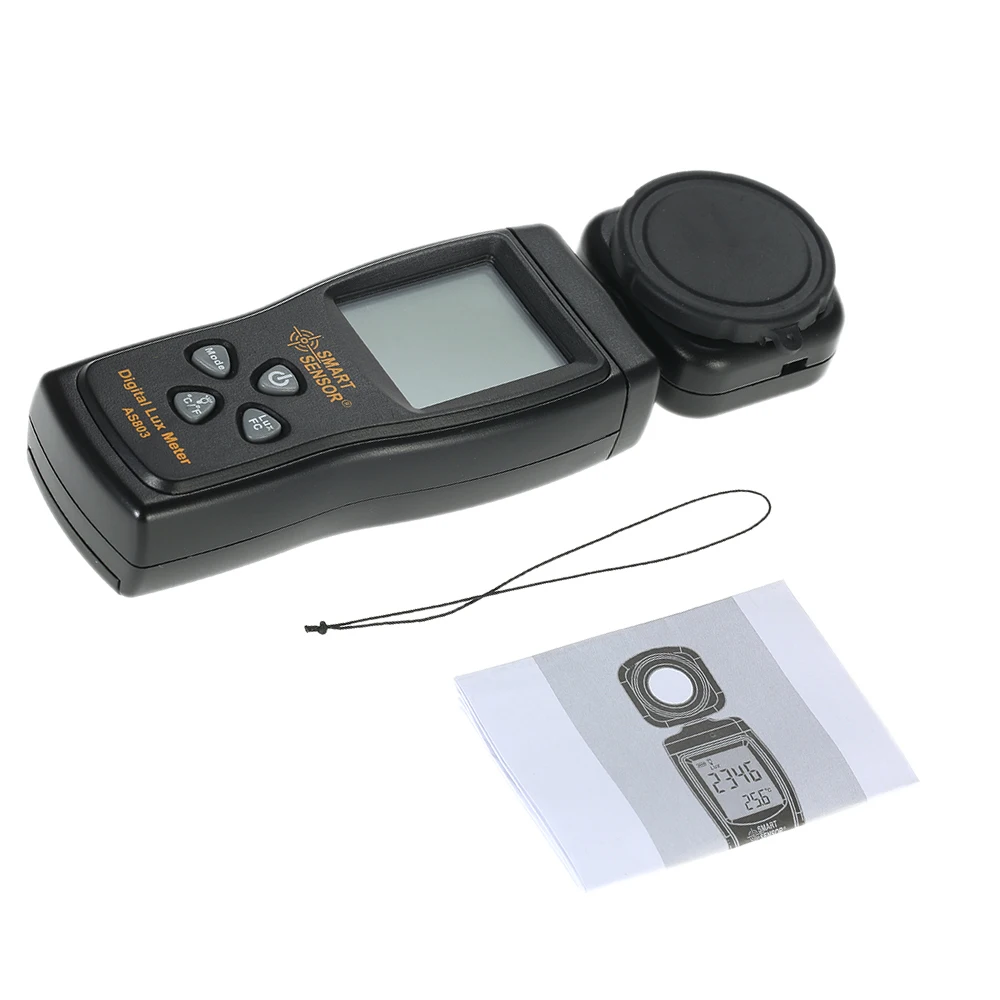 SMART SENSOR Mini Digital  Meter LCD Display Handheld Illuminometer Luminometer Photometer Luxmeter Light Meter 0-200000