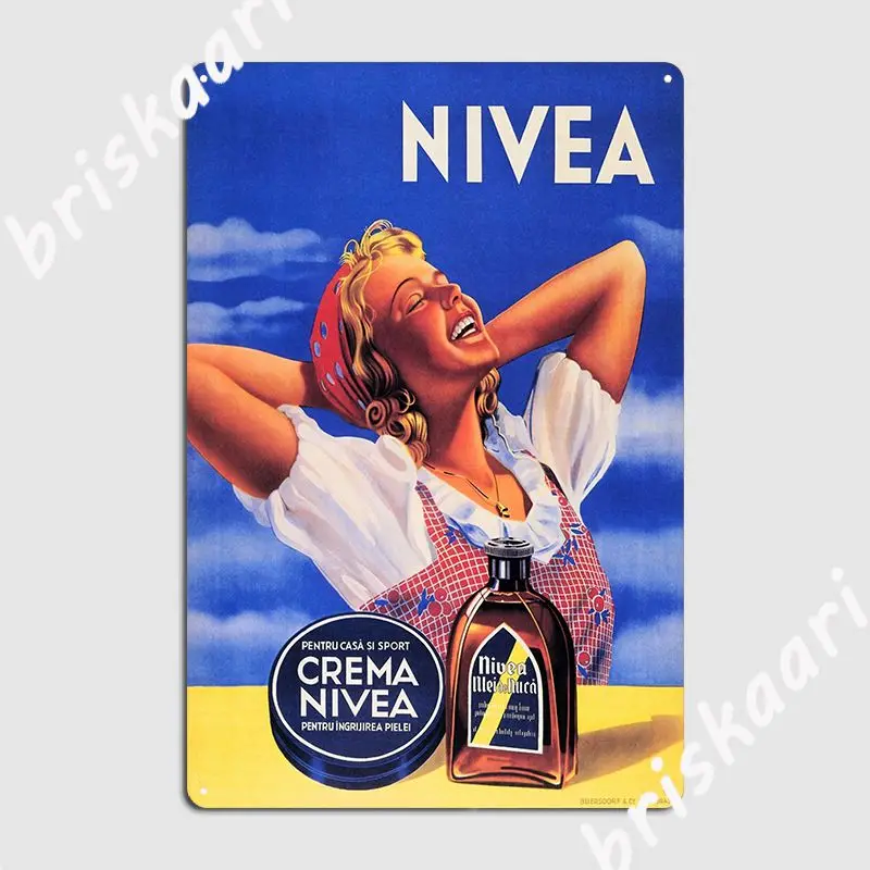 Crema Nivea Vintage Germany Metal Sign Customize Garage Decoration Home Cinema Kitchen Tin Sign Posters