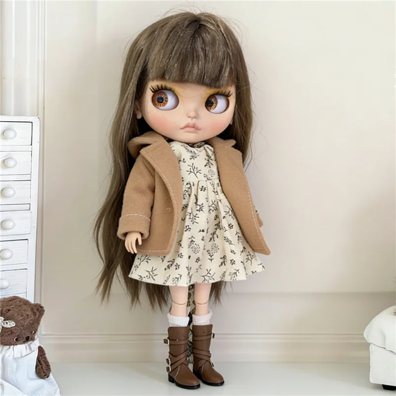 For 6/1 Doll OB24 OB22 Pink Sweet Rabbit Coat Outfit Clothing Lace Princess Dress Print T-shirt Clothes For 30cm Bjd Doll Gift