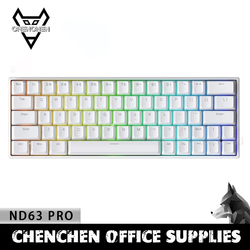 

Irok Nd63 Pro Gaming Mechanical Keyboards Magnetic Switch Hot Swap Rgb E-Sports Customize Wired Keyboard Pc For Office Accessory