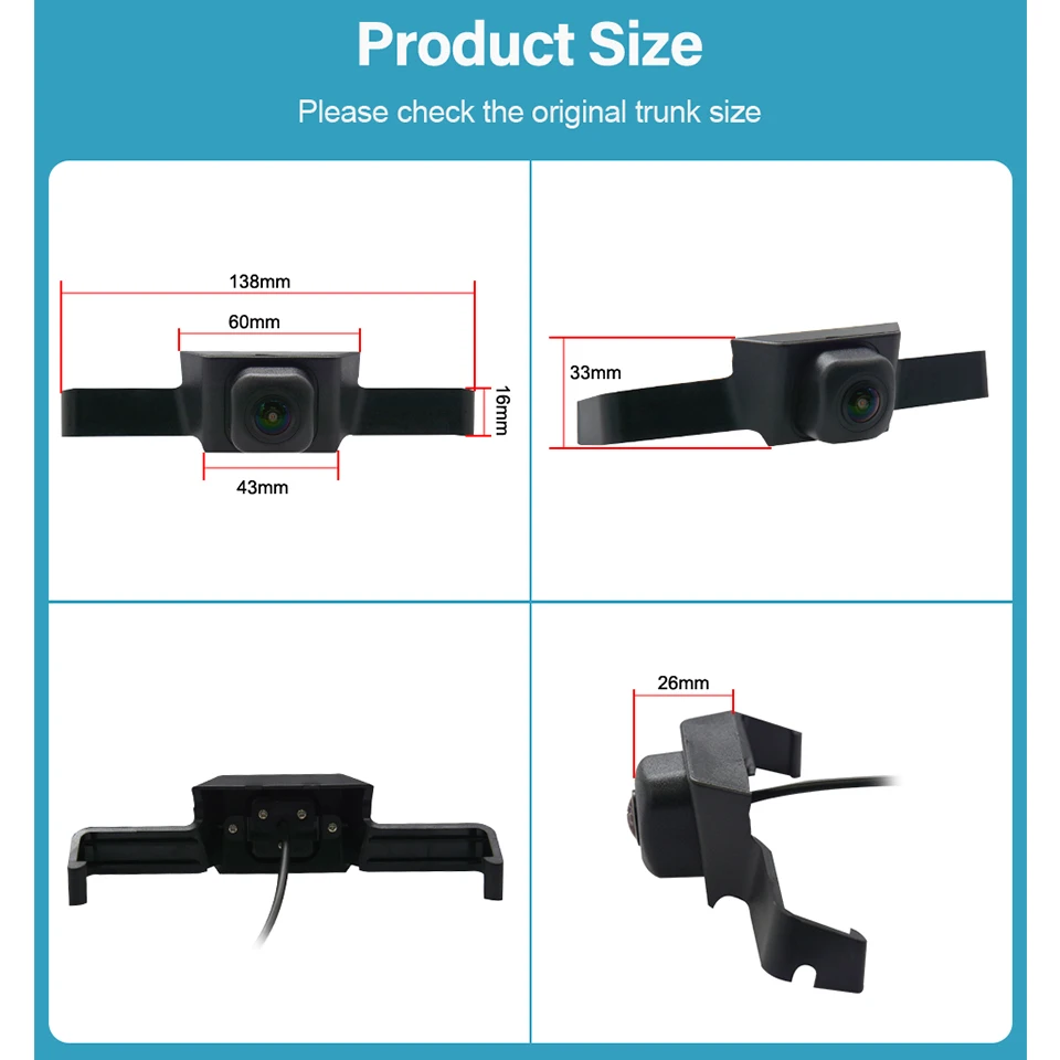 HaiSunny HD AHD 1080P Car Front View Camera For Toyota RAV4 XA50 2020 2021 Grille Positive Image Night Vision 170° Fisheye