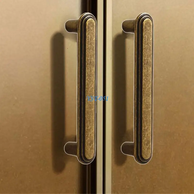 

E15A Decorative Drawer Pulls Antique Design Metal Cupboard Handles Comfortable Grip Universal Furniture Hardware for Home