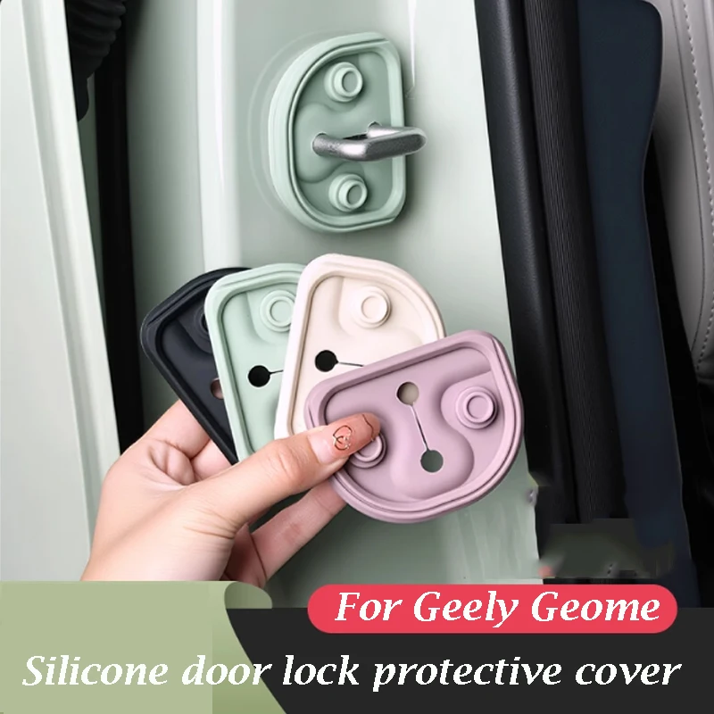 

For Geely Geome Geely Star Wish 2025 Silicone Protective Cover for Door Lock Cover Specialized Modification Accessories