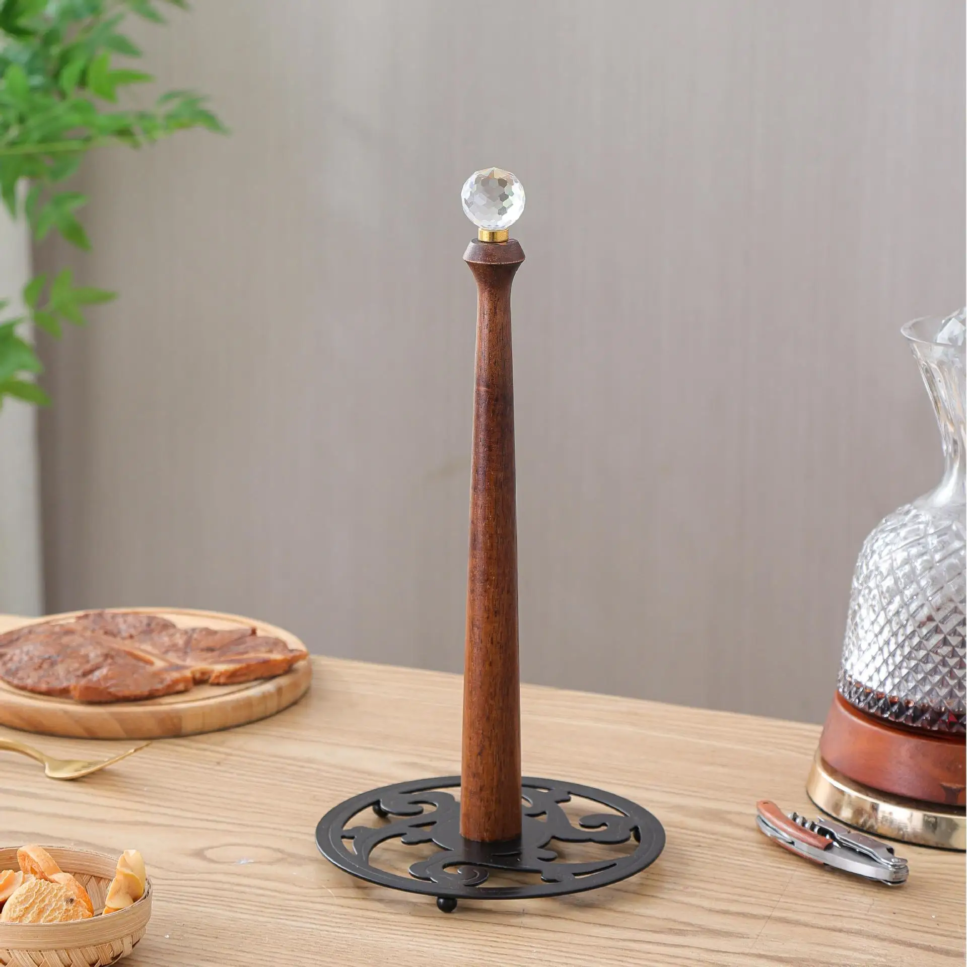 

New Kitchen Paper Towel Holder, Living Room Floor-Standing Roll Storage for High-End Home Decor