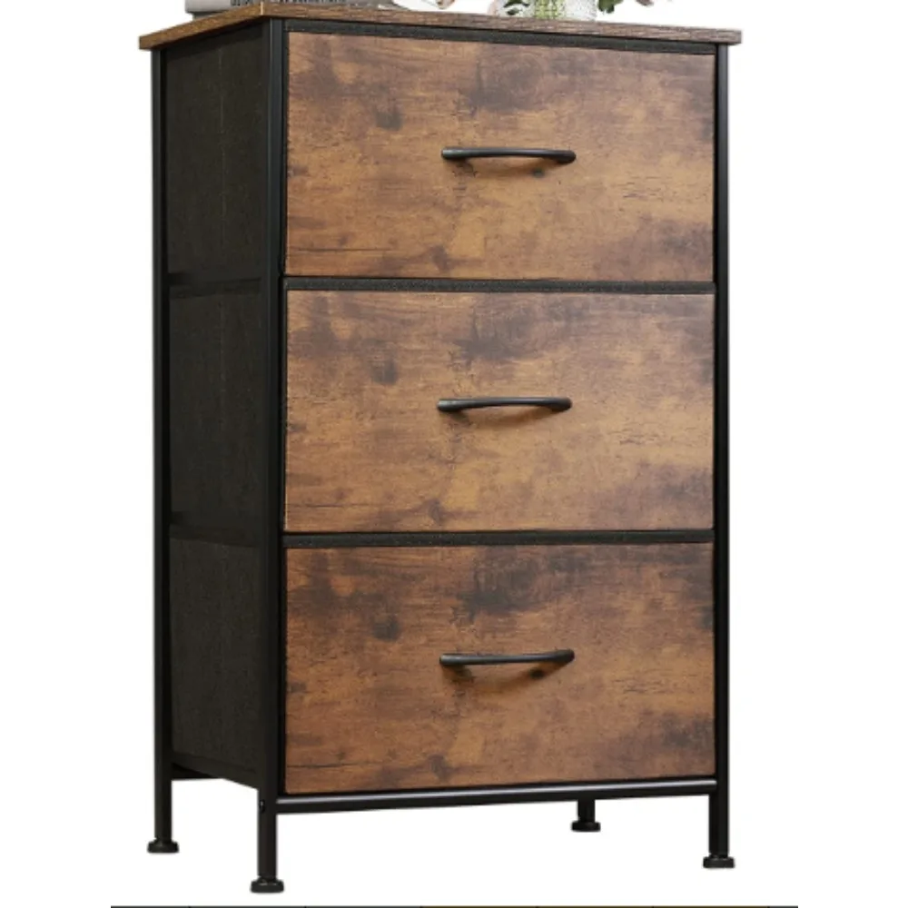 

Three-layer fabric drawer floor-standing cabinet - brown