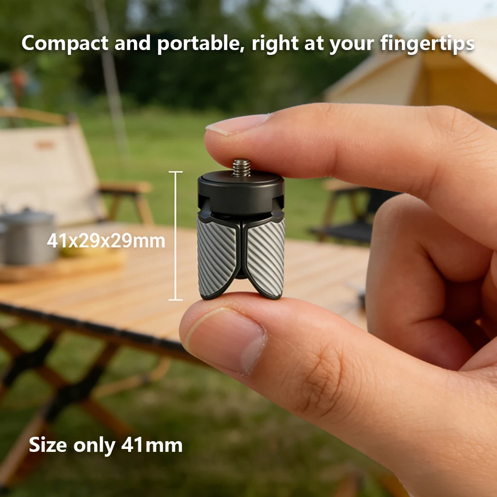1/4 Screw Mini Tripod for DJI Pocket 4/Pocket 3 for Gopro Hero 13 Action Camera Phone Holder Stabilizer Desktop Portable Tripod