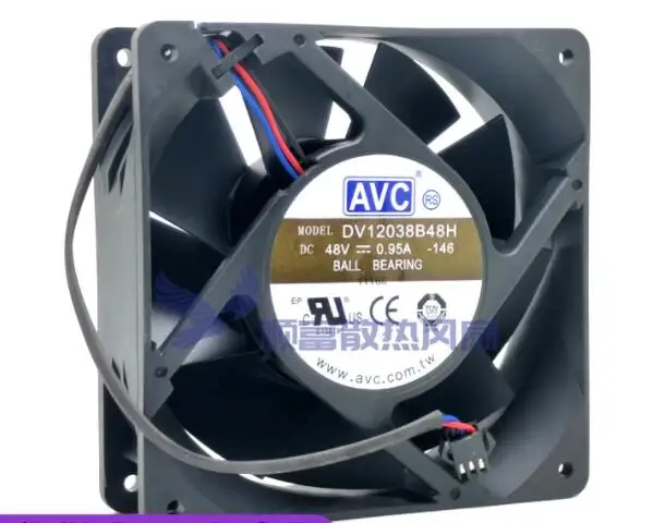 

AVC DV12038B48H DC 48V 0.95A 120X120X38MM 3-Wire Server Cooling Fan