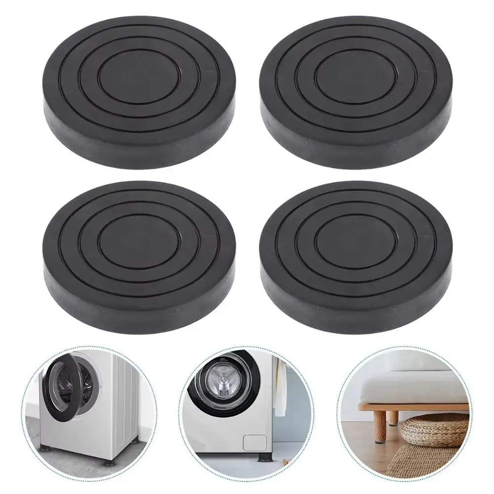 Round Rubber Anti Slip Caster Cup Anti-Skid Quick Install Furniture Pads Protect Carpet Portable Rubber Couch Stoppers