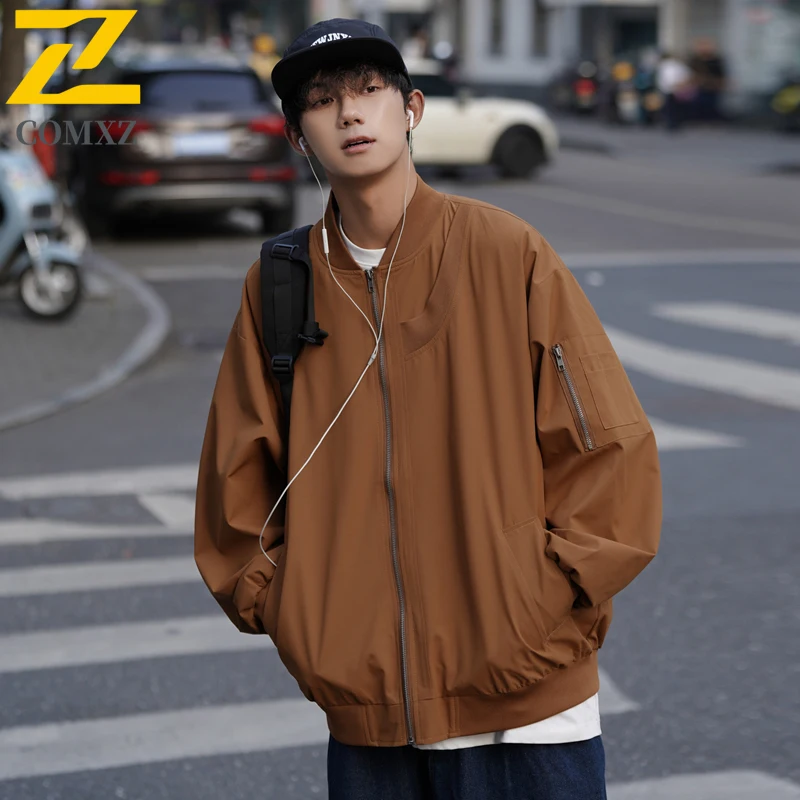 

Jacket Men's Autumn Minimalist Collarless Waterproof Windproof Outerwear Outdoor Camping Lightweight Breathable Men clothing