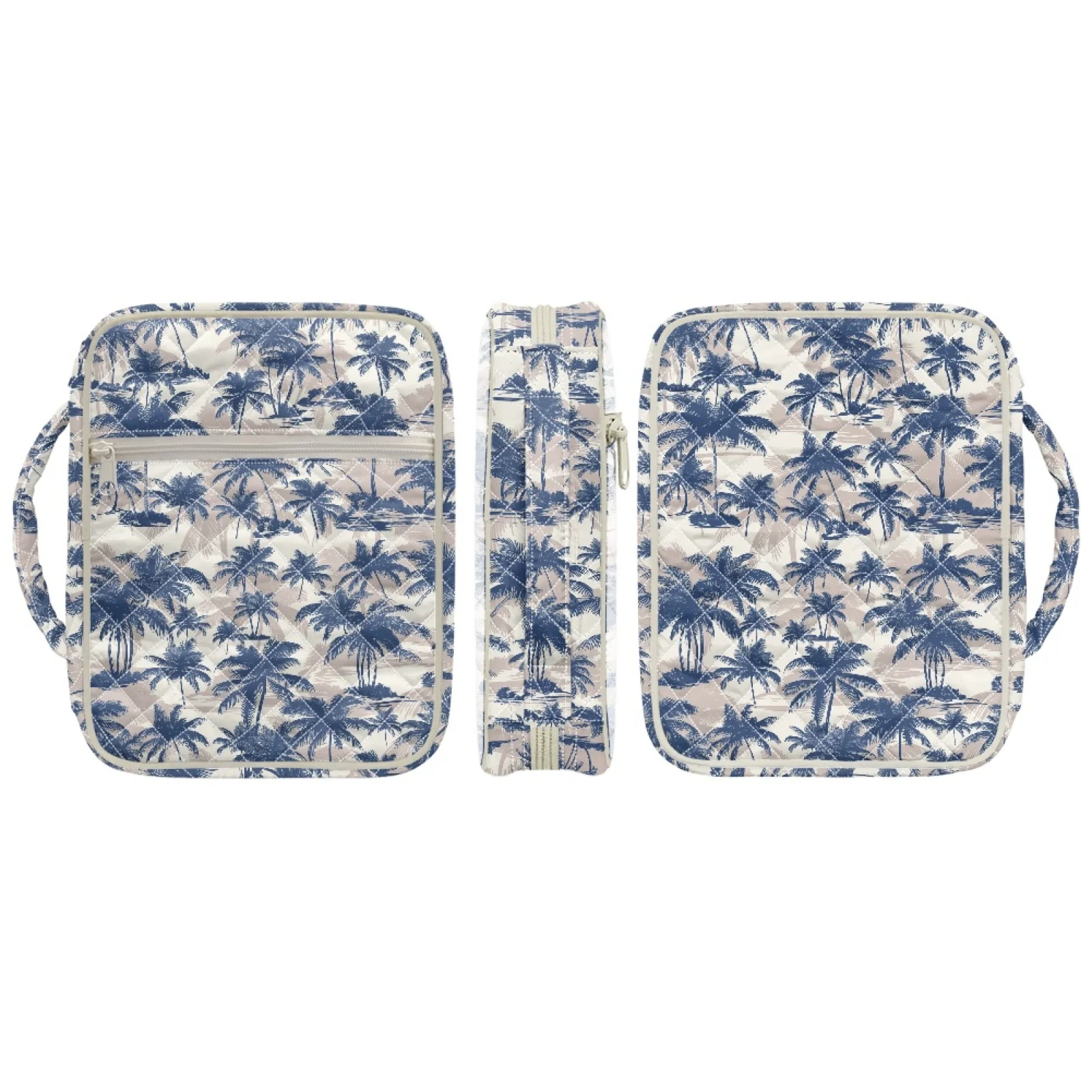 Coloranimal Palm Tree Pattern 2026 Collection Bible Holder Case Polyester Fabric Portable Bible Study Bag for Women