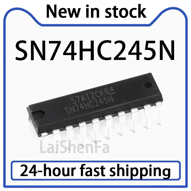 10PCS SN74HC245N Direct Insertion DIP-20 Eight Phase Tri State Bus Transceiver Logic Chip Stock