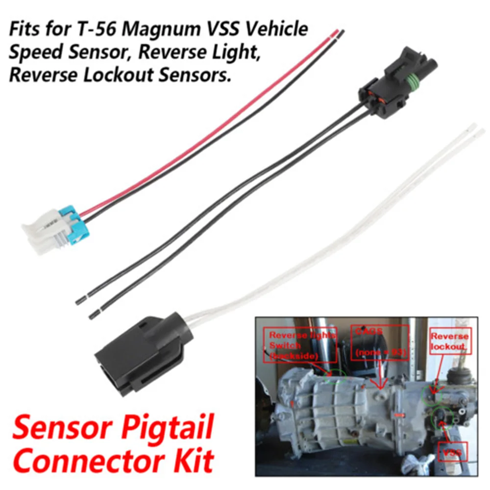 

For T-56 Magnum VSS Vehicle Speed Sensor Reverse Pigtail Connector Harness Kit