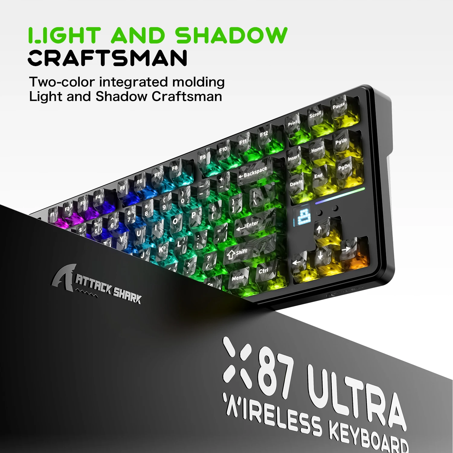 ATTACK SHARK X87 ULTRA Wireles - No Rgb Gaming Pc recension och pris