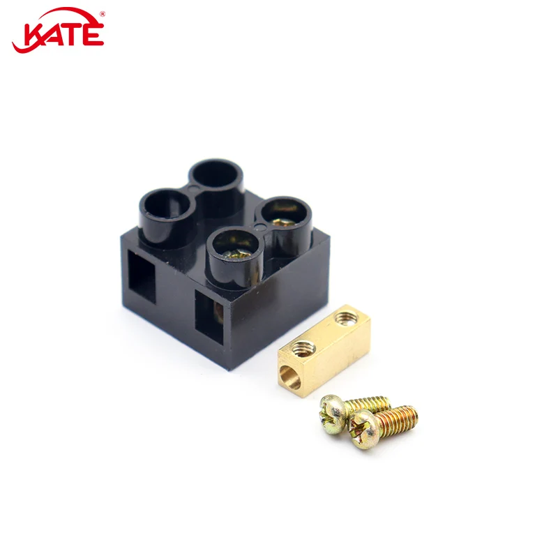 Terminal Block JX5 Wiring Connector 2/3/5/10 Holes 500V 10A 20A 60A Screw Docking Terminal Electrical Connector Brass 20-6 AWG