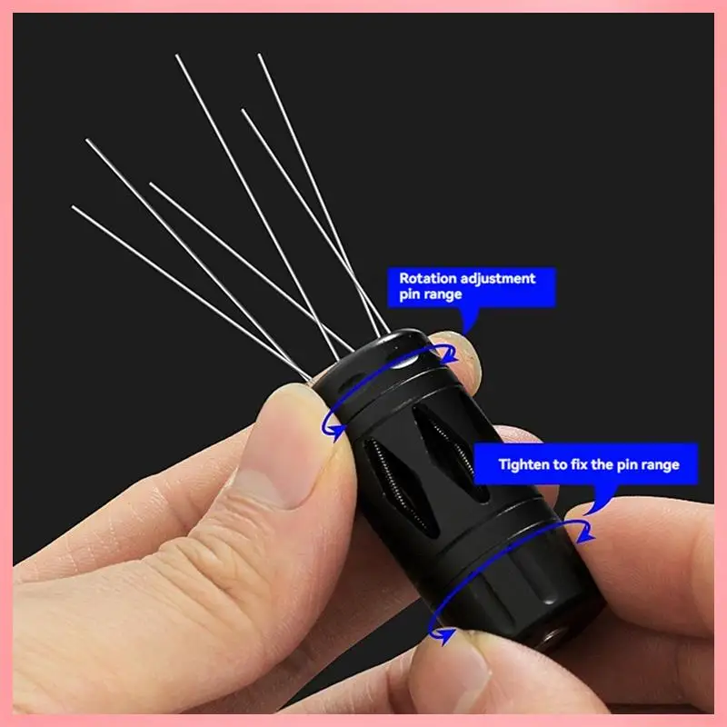 

M02K-WDT Tool Espresso 6 Needles Espresso Distribution Tool With Stand Adjustable Coffee Cloth Powder Needle For Cafe Kitche