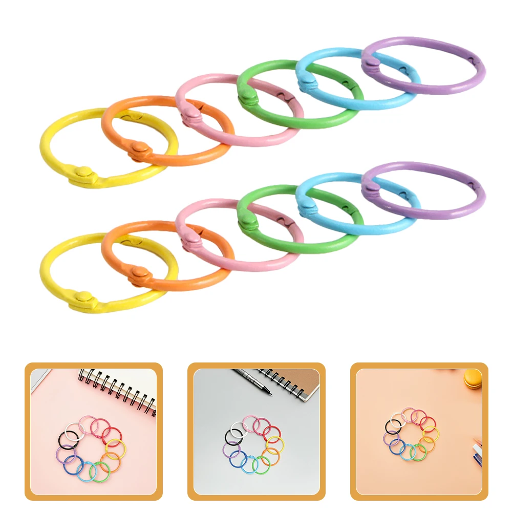 

140pcs Metal Binder Rings Multi Color Index Card Key Chains For Diy Crafts Scrapbook Office School Wear-Resistant