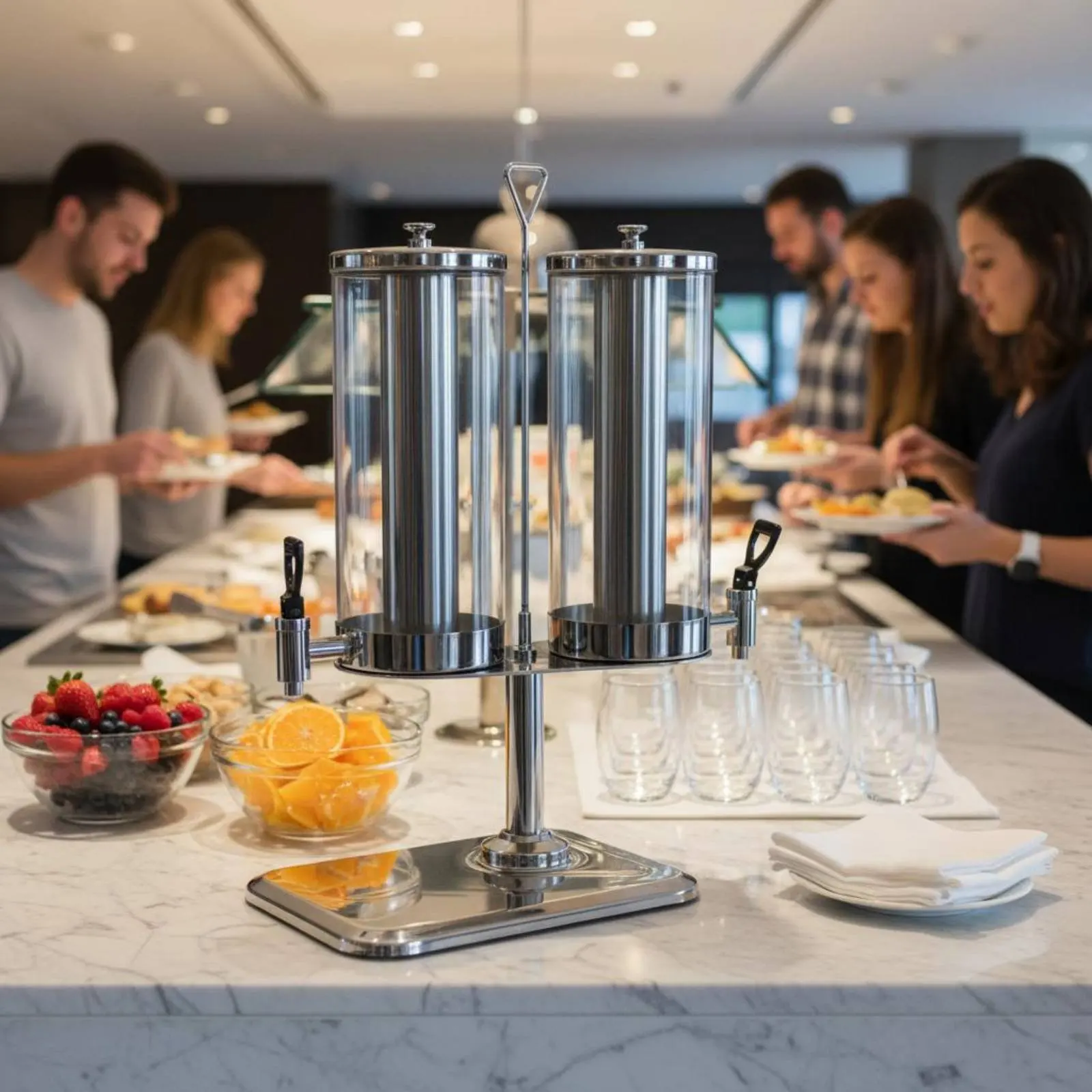 Beverage and Cereal Dispenser Large Capacity Buffet Drink Dispenser Food Catering Appliances Spill-Resistant-Leak-Resistant