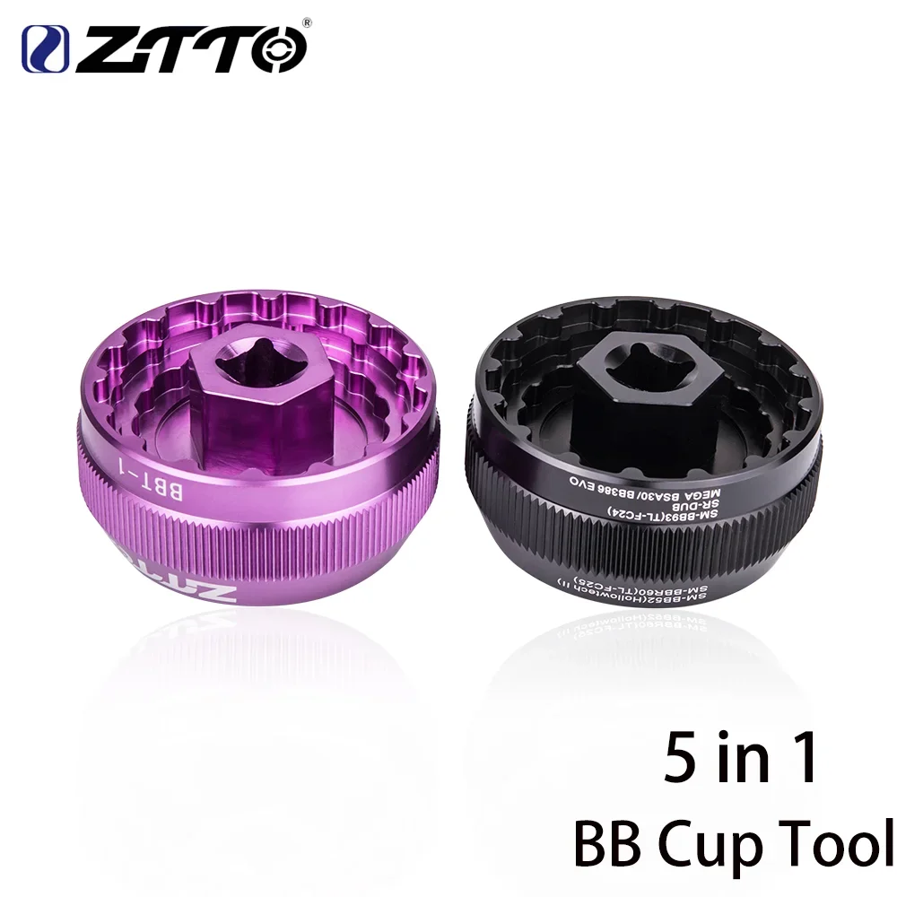 ZTTO 5 In 1 BBT-1 BBT-2 Bottom Bracket Cup Tool For DUb BB93 Mega EVO BB52 BSA30 BB386 Installation Tool Remover BB Cup Tool