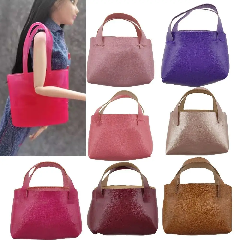 10 Color PU Leather Fashion Bags for 1/6 Doll Doll Handbag for 30cm Dolls Lady Leather Bag Purse Dollhouse Miniature Accessoy