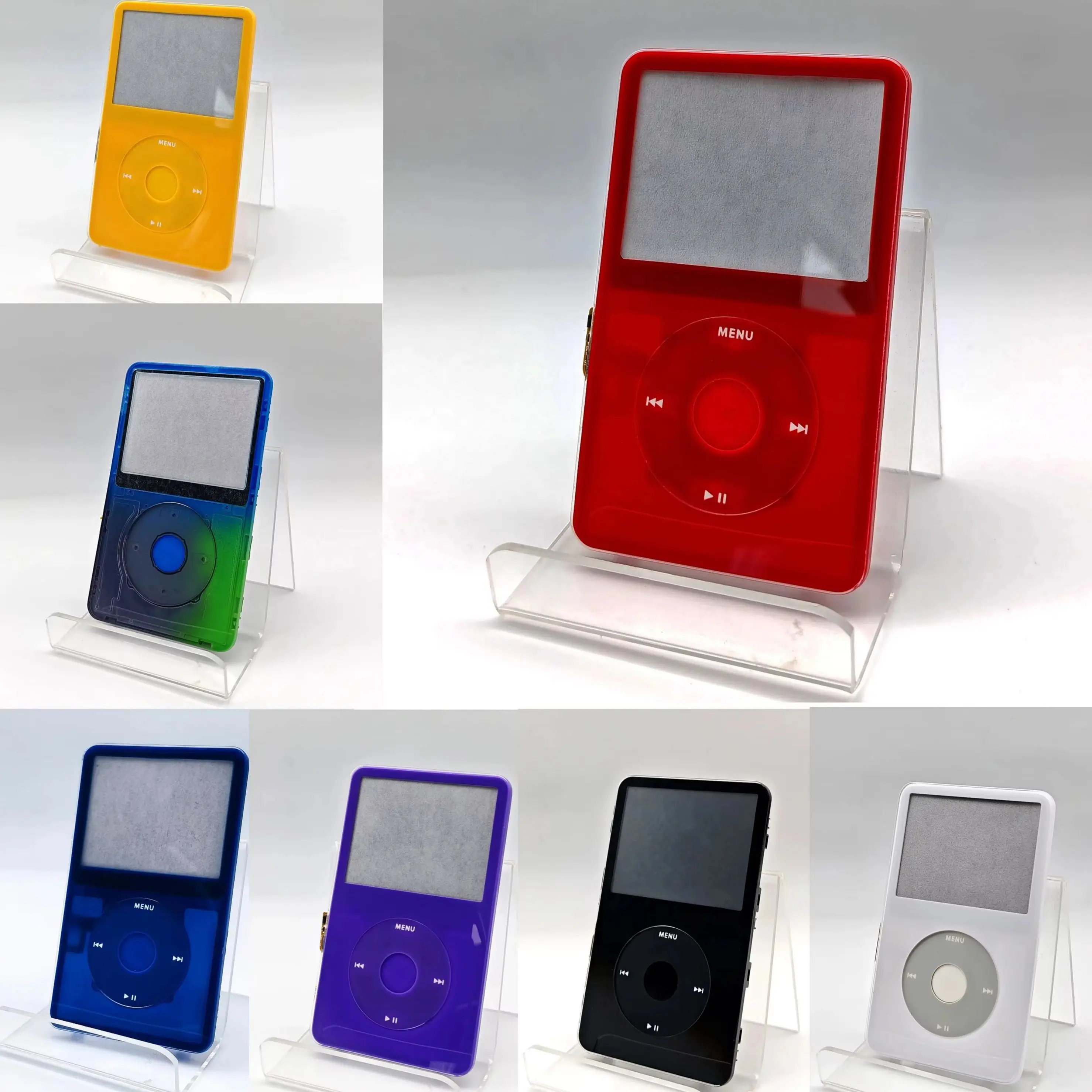 Plaque frontale avant pour iPod 5e génération, couvercle de boîtier multicolore avec roue à clic et bouton central pour iPod Video 30 Go 60 Go 80 Go de remplacement