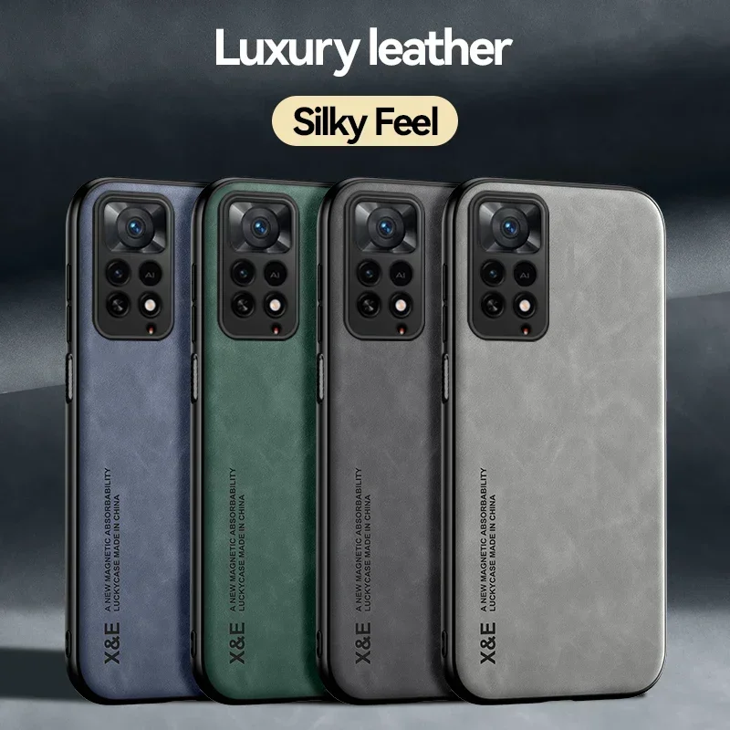 Magnetic Case For Xiaomi Poco F6 F5 F4 F3 X6 X5 X4 GT X3 NFC M5S M5 M6 M4 M3 Pro C65 F2 5G Leather Shockproof Silicone Cover