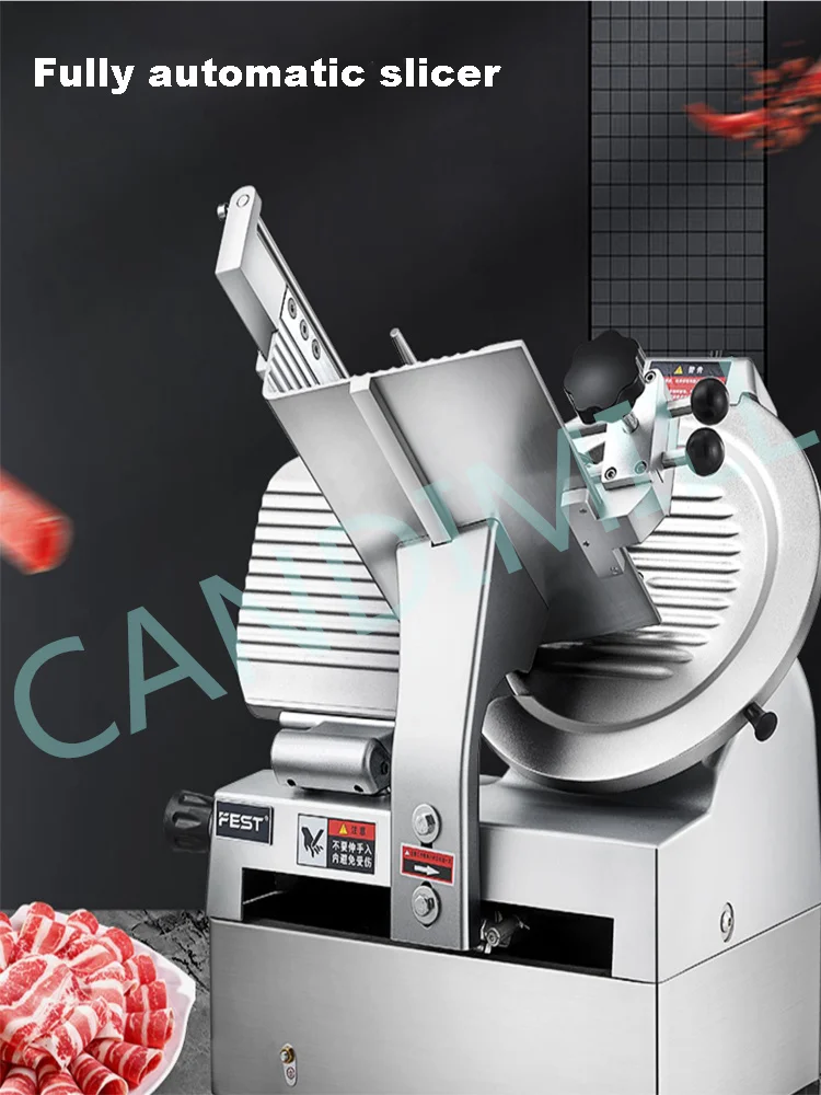 Electric Slicer Upgraded Stainless Steel Meat Cutter Commercial Multi-function Beef Mutton Roll Food Slicer Stainless Steel Blad