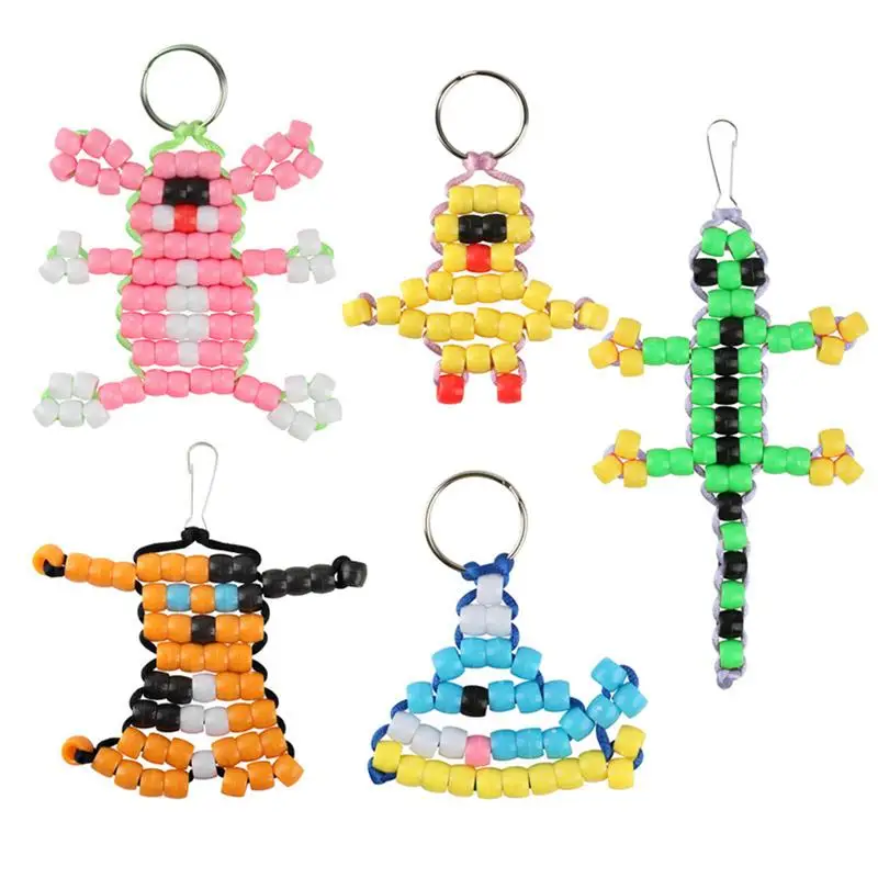 Bead Pets Kit Bead Animals Keychain Making Kit Create Bead Animals Fun Supplies Bead Craft Kit For Girls Beginners In DIY Jewelr