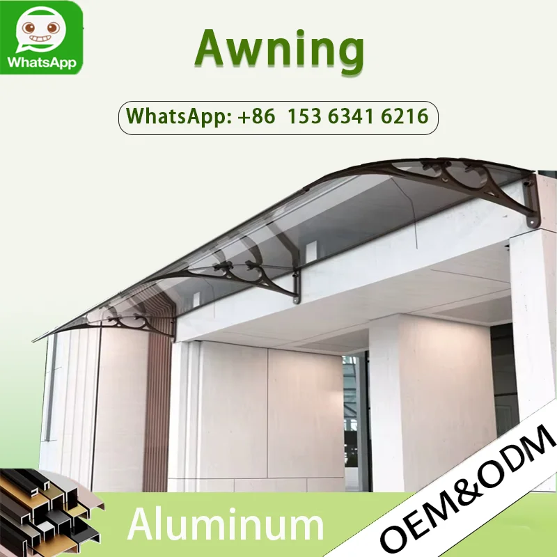 

Outdoor waterproof awning courtyard modern thick metal rain cover awning creative simple terrace home awning