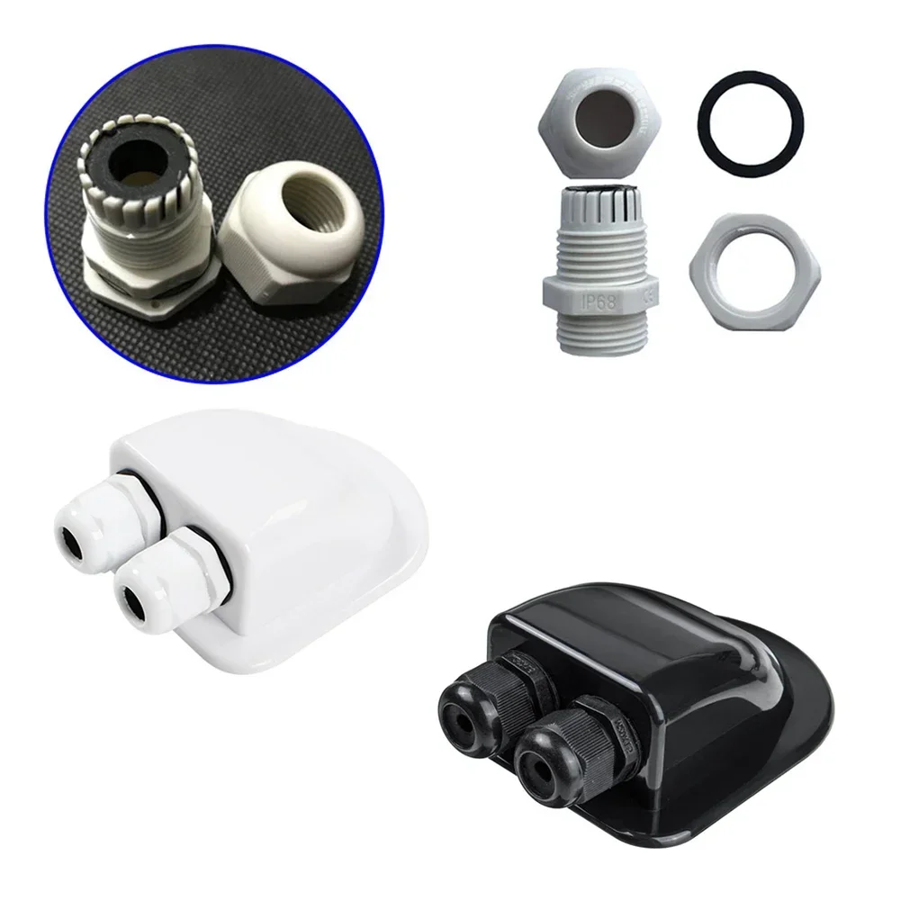 Solar Junction Box Dual Cable Entry Gland for Solar Project on Car RV Caravan Boat Cabin Roof Vehicle Yacht Camper Accessories