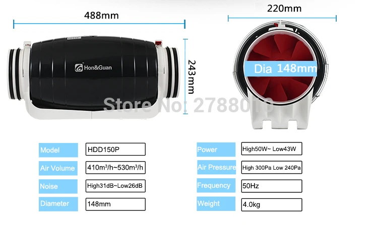 Бытовой бесшумный вентилятор Вытяжной вентилятор Коммерческий воздушный вентилятор Вентиляционное устройство для отеля Вентиляционный вытяжной вентилятор