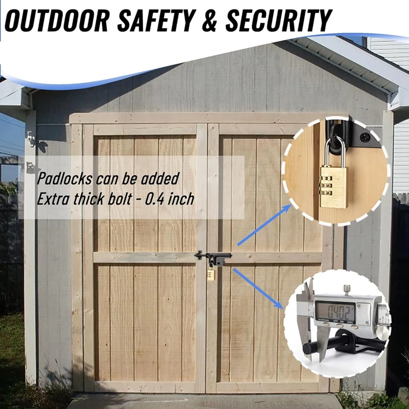 Hot Ltem Heavy Duty Slide Bolt Gate Latch,Sliding Bolt Door Lock With Padlock Hole, Slide Bolt Hardware For Shed Door/Barn Door