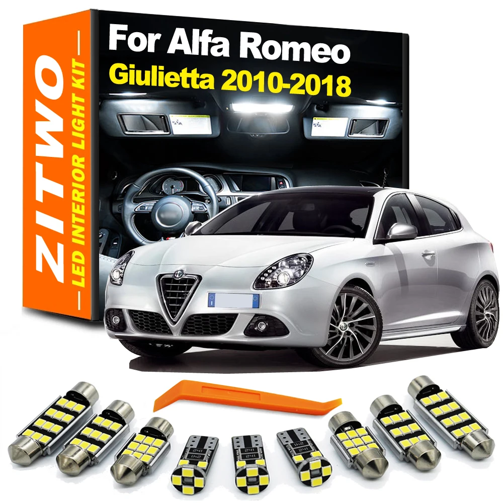 14 قطعة سيارة LED لمبة الداخلية قبة خريطة الباب الجذع ضوء عدة ل أليفا روميو جوليتا 2010 2011 2012 2013 2014 2015 2016 2017 2018