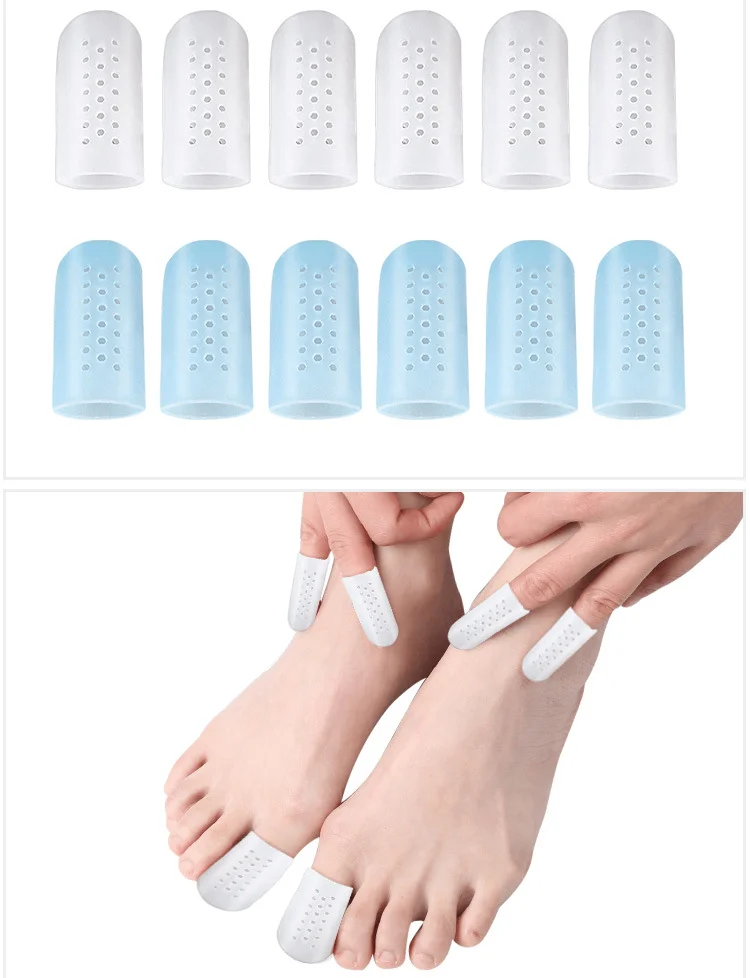 1/20Pair Breathable Toe Protectors Sleeve Bunion Pads Cushion Big Toe Guards Silicone Toe Covers For Protection Ingrown Toenails