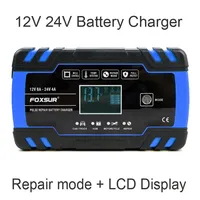 12V 24V 8A Motorcycle Car Pulse Repair Battery Charger UK EU US plug