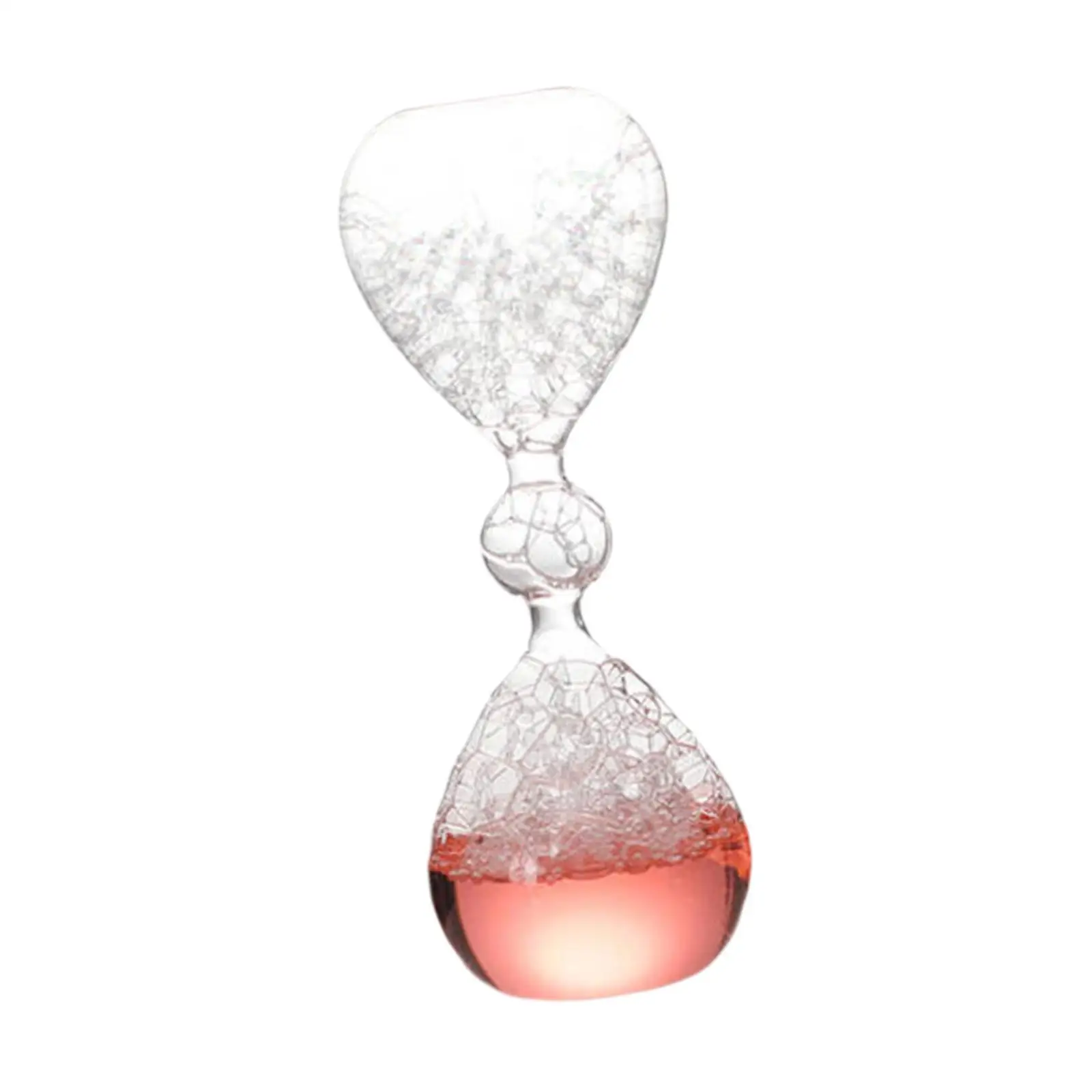 Artistic Bubble Singing Hourglass High Borosilicate Glass Decorative Timer for Bedroom Workspace