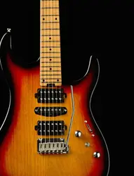 Censtar Electric Guitars with Roasted Mahogany Body and Maple Neck,Bone Nut,Coil Split Humbuckers Pickups,24 Frets