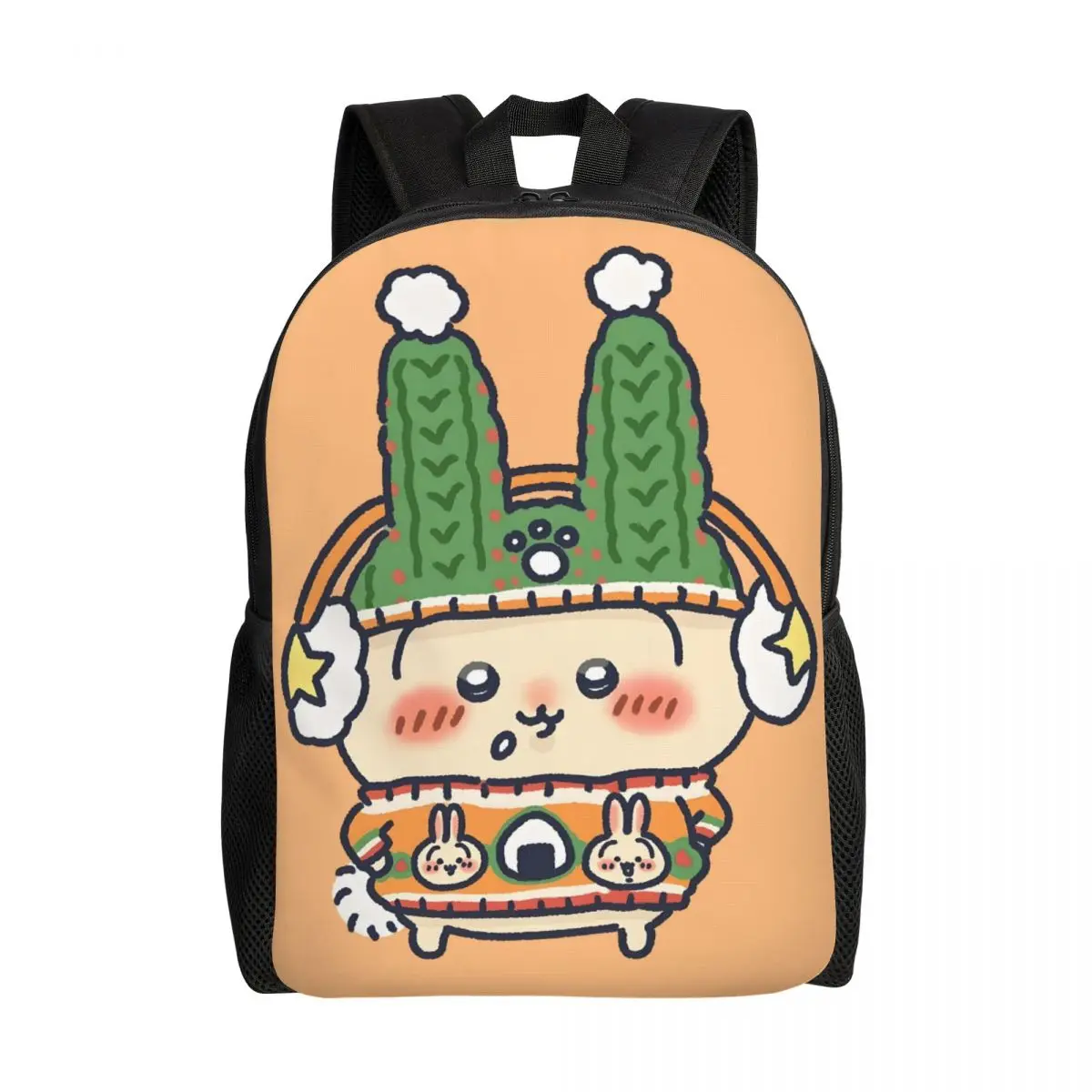 

Custom Cactus Usagi Backpack for Men Women College School Student Bookbag Fits 15 Inch Laptop Cartoon Bags