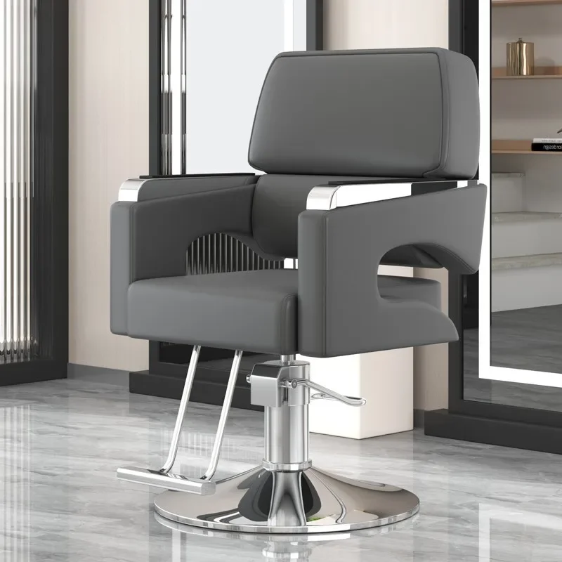 

Barbershop Swivel Lift Barber Chair Perm Hair Dyeing Barber Chair Shave Comfort Simple Cadeira De Barbeiro Beauty Furniture KMBC