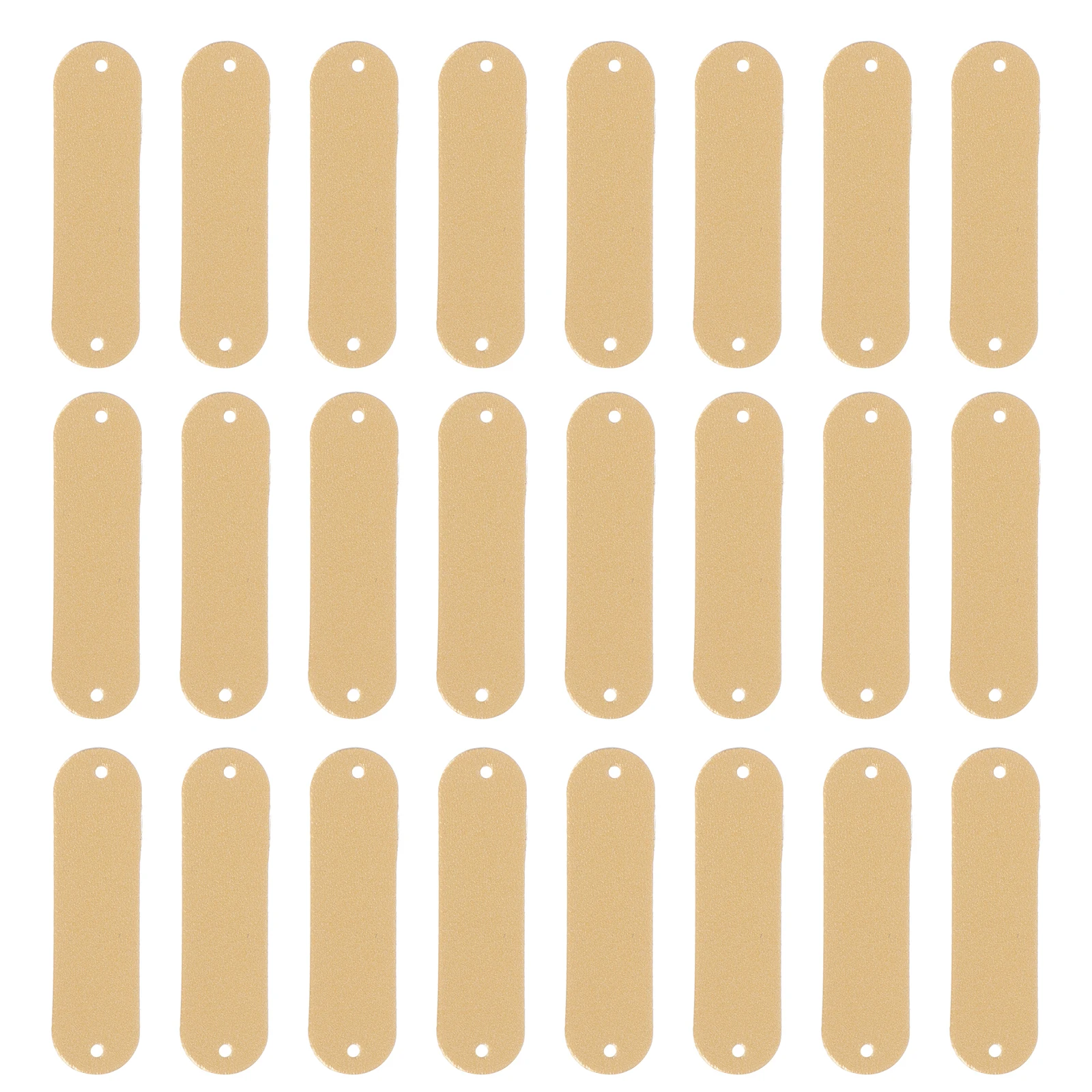 

100Pcs Blank Label DIY PU Tags for Apparel Sewing Accessories Clothing Label Embossed Tag Decor Tag