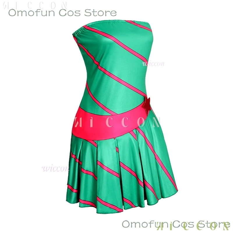 Anime Club Cartoon Princess Stella Cosplay Dress Adult Women Hot Girls Style Clothes Halloween Party Dress-up Green Suit