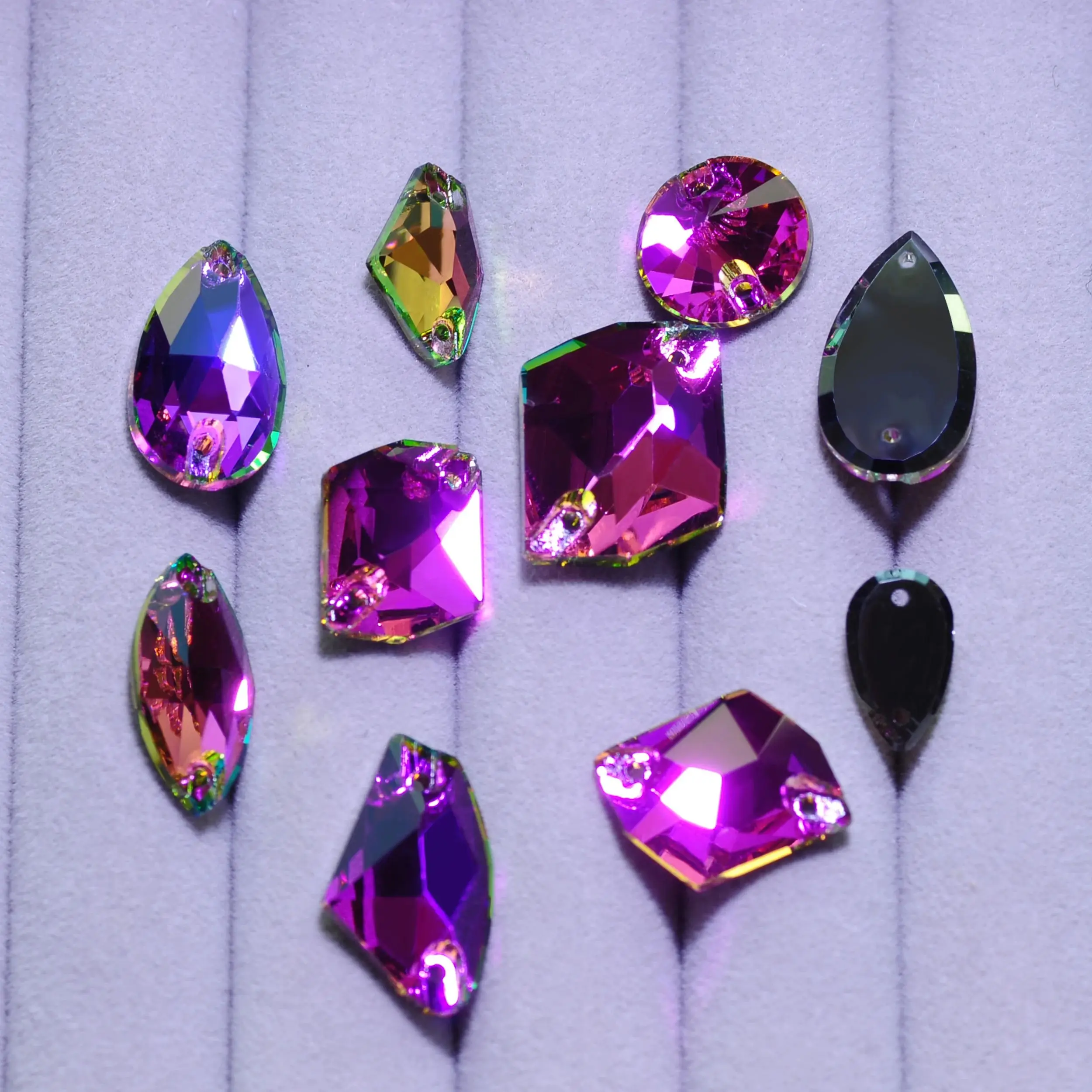 

PUBRILEX витрайл розовое стекло K9 стразы стразы края с фасонами DIY ювелирные изделия пришить камни для свадебного платья одежда