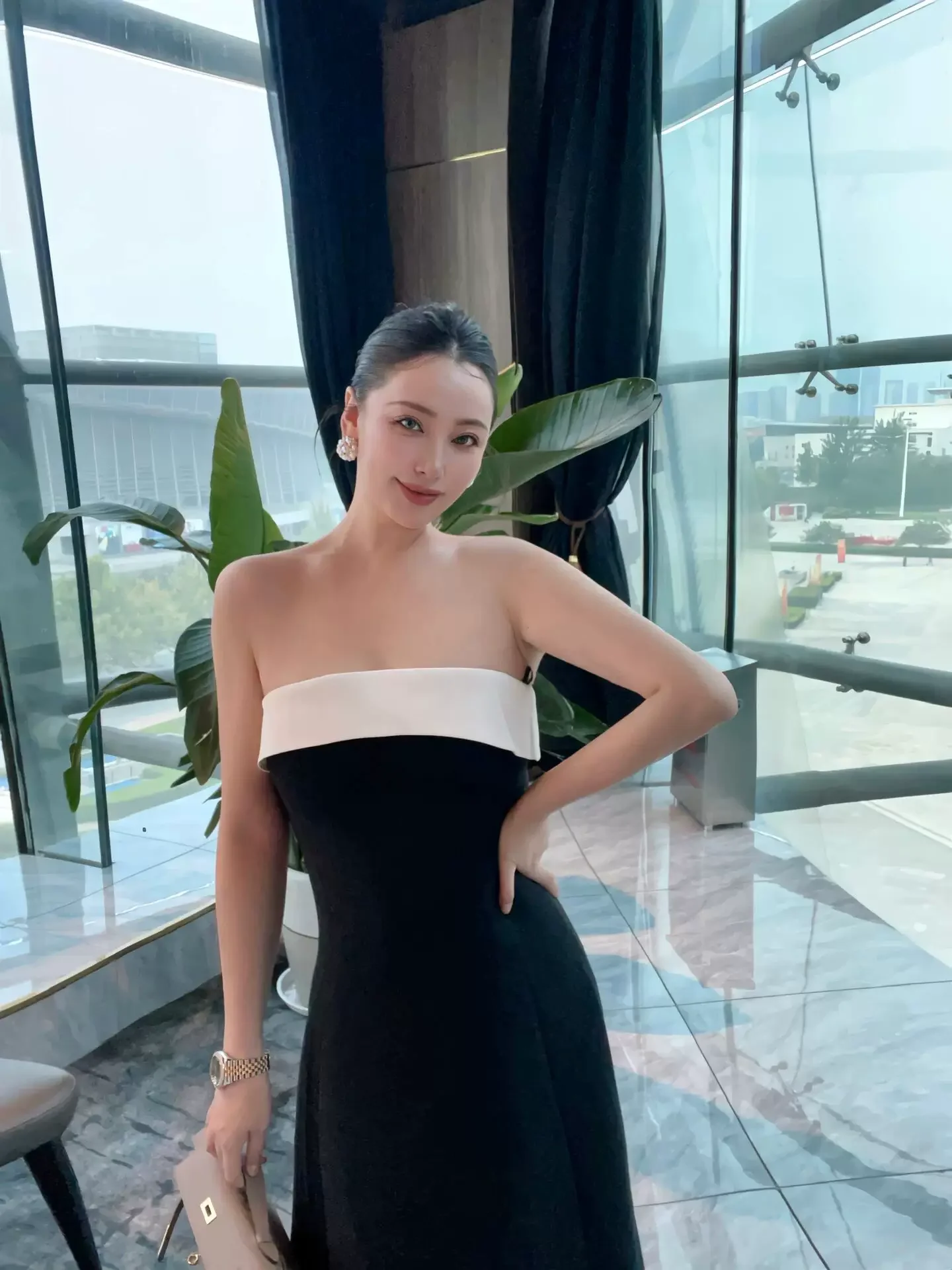 bla-white-color-blo-high-waist-slim-fit-hepburn-sle-svel-long-evening-gown-korean-faion-knitted-fabric-ball-dr