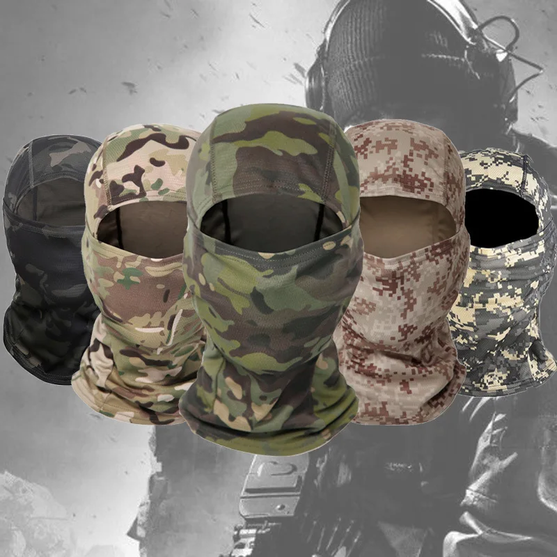 Tactical Camouflage Balaclava Full Face Mask Wargame CP Military Hat Hunting Bicycle Cycling Army Bandana Neck Gaiter